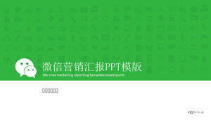 Yeşil WeChat pazarlama raporu PPT şablonu