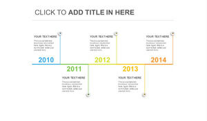Color gradient minimalist timeline PPT template