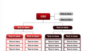 Red Brown Classic PPT Organization Chart Template