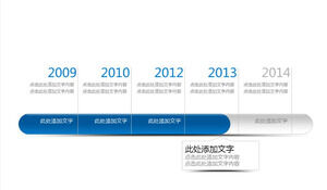 Blue year history timeline PPT chart