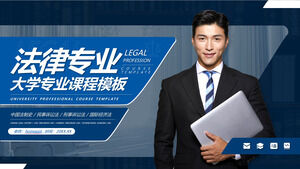 Modelo de ppt de cursos universitários profissionais de direito azul de alta tecnologia