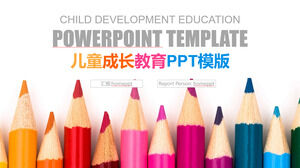 鉛筆風成長教育通用PPT模板
