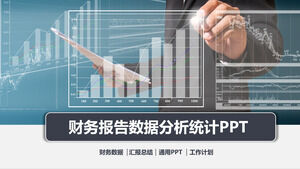 Financial report data analysis statistics ppt template