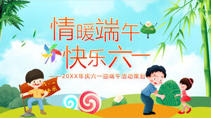 Love Dragon Boat Festival Happy 1. Juni Veranstaltungsplanung PPT-Vorlage