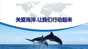 Plantilla PPT de publicidad de protección ambiental marina 2