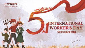 1 Mayıs İşçi Bayramı İngilizce tanıtım PPT şablonu