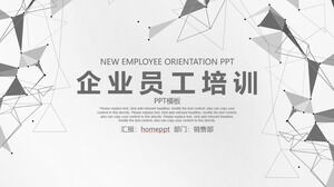 Schwarz-Weiß-graue Serie einfache PPT-Vorlage für die Schulung von Unternehmensmitarbeitern