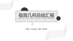Einfache und elegante graue minimalistische geometrische zusammenfassende Berichtsvorlage ppt