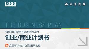Modelo de PPT de plano de negócios prático verde