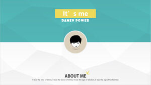 Blue and black English resume self-introduction PPT template