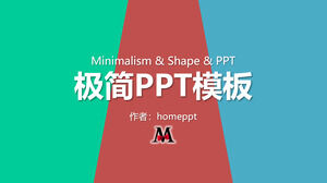 Farbe praktische PPT-Vorlage im minimalistischen Stil