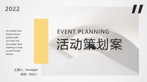 Elegancki schemat planowania wydarzeń szablon PPT