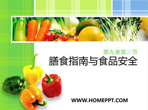 Modèle PPT du didacticiel "1 Dietary Guidelines and Food Safety" dans le deuxième volume de la septième année de Jiangsu Education Edition