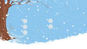 Winter winter ice and snow PPT background picture