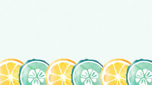 Watercolor orange lemon slice PT background