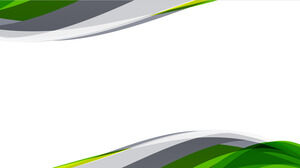 Abstrakte dynamische Kurve PPT-Hintergrundbild mit grüner und grauer Farbanpassung