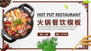 Makanan lezat hot pot makanan dan minuman template ppt universal