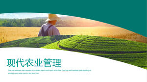 Template PPT tampilan produk pertanian manajemen pertanian modern