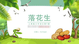 เทมเพลต PPT การเรียนรู้ข้อความภาษาจีน Landnut