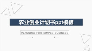 Simple fashion atmosphere agricultural business plan ppt template