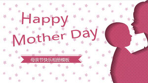 Pink warm mother's day electronic album PPT template