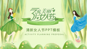 Modello PPT per la pianificazione di eventi per la festa della donna dell'8 marzo 2