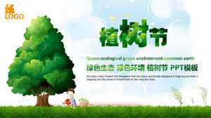 Cartoon 315 Arbor Day PPT template (4)