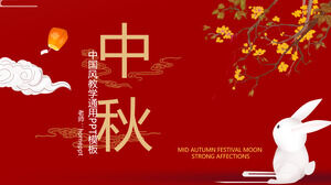 Modèle ppt de planification d'événement sur le thème de la pleine lune du festival de la mi-automne