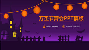 Șablon PPT de planificare a evenimentelor de dans de Halloween din desene animate dinamice violet