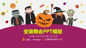 Halloweenowa impreza z okazji festiwalu przeciągnij szablon PPT
