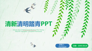 Modèle PPT de planification d'activité de plan de sortie du festival de Qingming