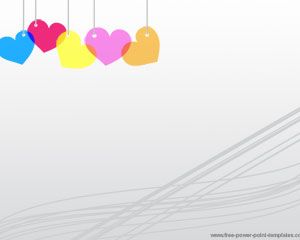 Colorful hearts PowerPoint Template