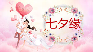 Roz Romantic Tanabata Festival Propunere Confesiune Album Atlas Șablon PPT