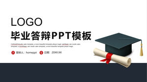 Простой и плоский шаблон PPT для защиты дипломной работы Шаблон PPT