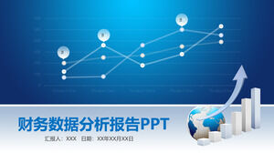 PPT-Vorlage für die Finanzdatenanalyse von Punktlinienelementen