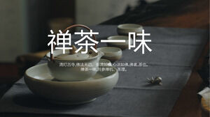 Descărcare gratuită a șablonului de prezentare de diapozitive Zen Tea Blind