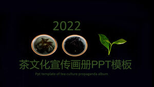 Modelo de PPT de brochura de cultura do chá