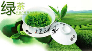 Green tea product introduction brand promotion PPT