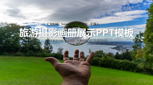 Plantilla PPT de visualización de álbum de fotografía de viaje conciso atmosférico