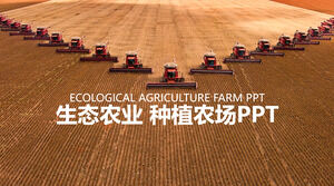 Ökologische Landwirtschaft Pflanzen Farm Arbeitsübersicht Projektpräsentation Arbeitsplan PPT-Vorlage