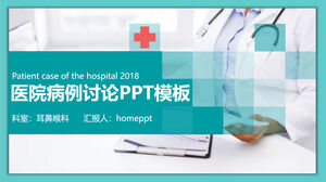 Modelo de PPT de reunião de trabalho de discussão de caso de hospital ENT