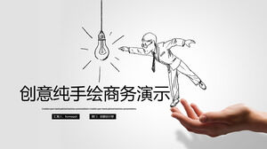 Modèle PPT de présentation de présentation de produit d'entreprise créatif peint à la main
