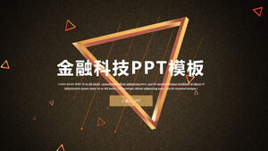 Template PPT rencana bisnis teknologi keuangan datar bisnis kelas atas