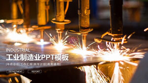 Plantilla PPT de informe de resumen de informe de trabajo de fabricación industrial