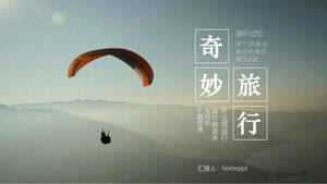 Magazine style travel album album PPT template
