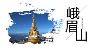 Modèle PPT d'introduction et de promotion de la montagne Emei Modèle PPT d'introduction aux attractions