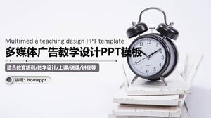 Șablon PPT de cursuri de cursuri de predare de design de publicitate practic de afaceri concise gri