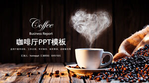 Templat PPT ringkasan perencanaan publisitas kedai kopi