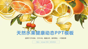 PPT-Vorlage für dynamische Arbeitszusammenfassung für die Gesundheit natürlicher Früchte