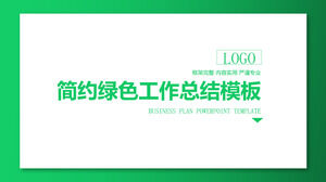 Simple green border personal positive work summary report PPT template